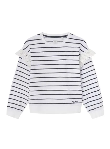 Sudadera Pepe Jeans Ona Blanco Para Niña