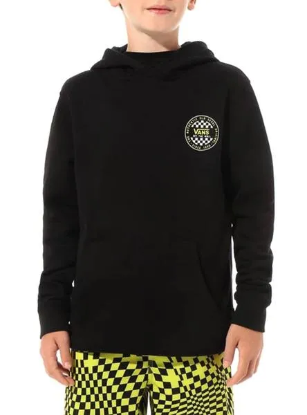 sudadera vans check negro para niño