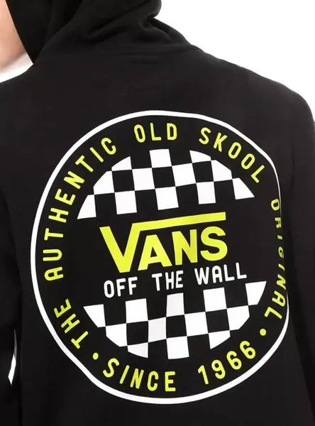 sudadera vans check negro para niño