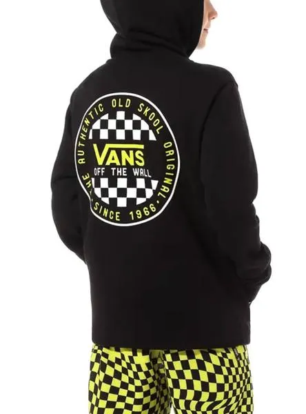 sudadera vans check negro para niño