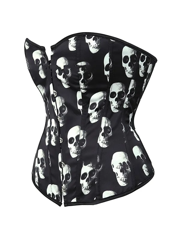 Top corsé moldeador de cuerpo con estampado de calavera