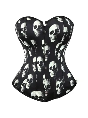 Top corsé moldeador de cuerpo con estampado de calavera