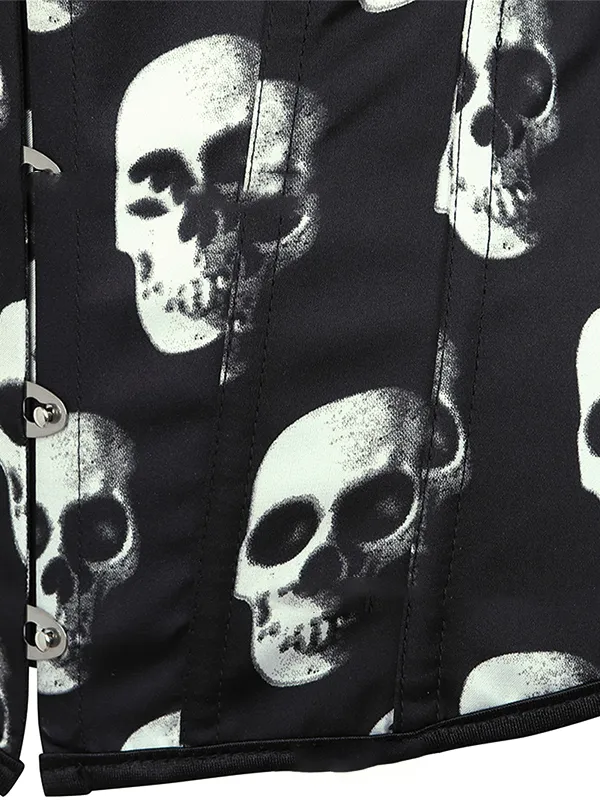 Top corsé moldeador de cuerpo con estampado de calavera