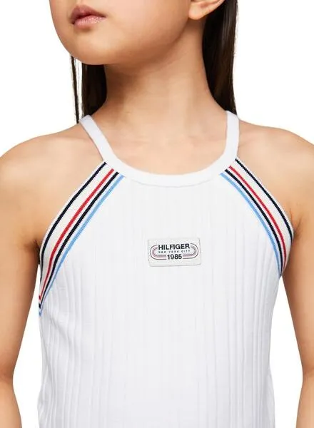 Top Tommy Hilfiger 1985 Blanco Para Niña