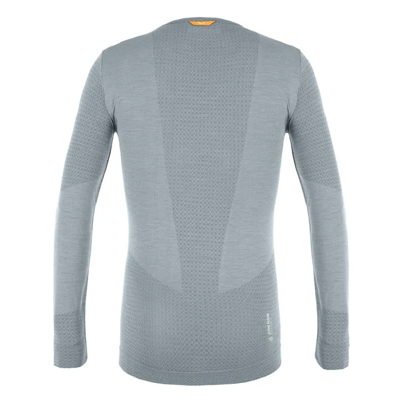 Top técnico Salewa Zebru Responsive L/s Tee (piedra de sílex) hombre