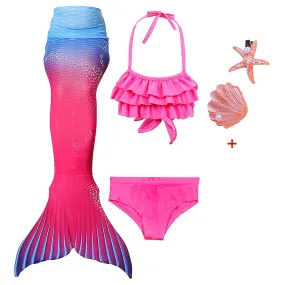 Verano niños natación sirena cola sirena disfraz cosplay niños princesa fiesta fantasía traje de baño puede agregar monofin fin 