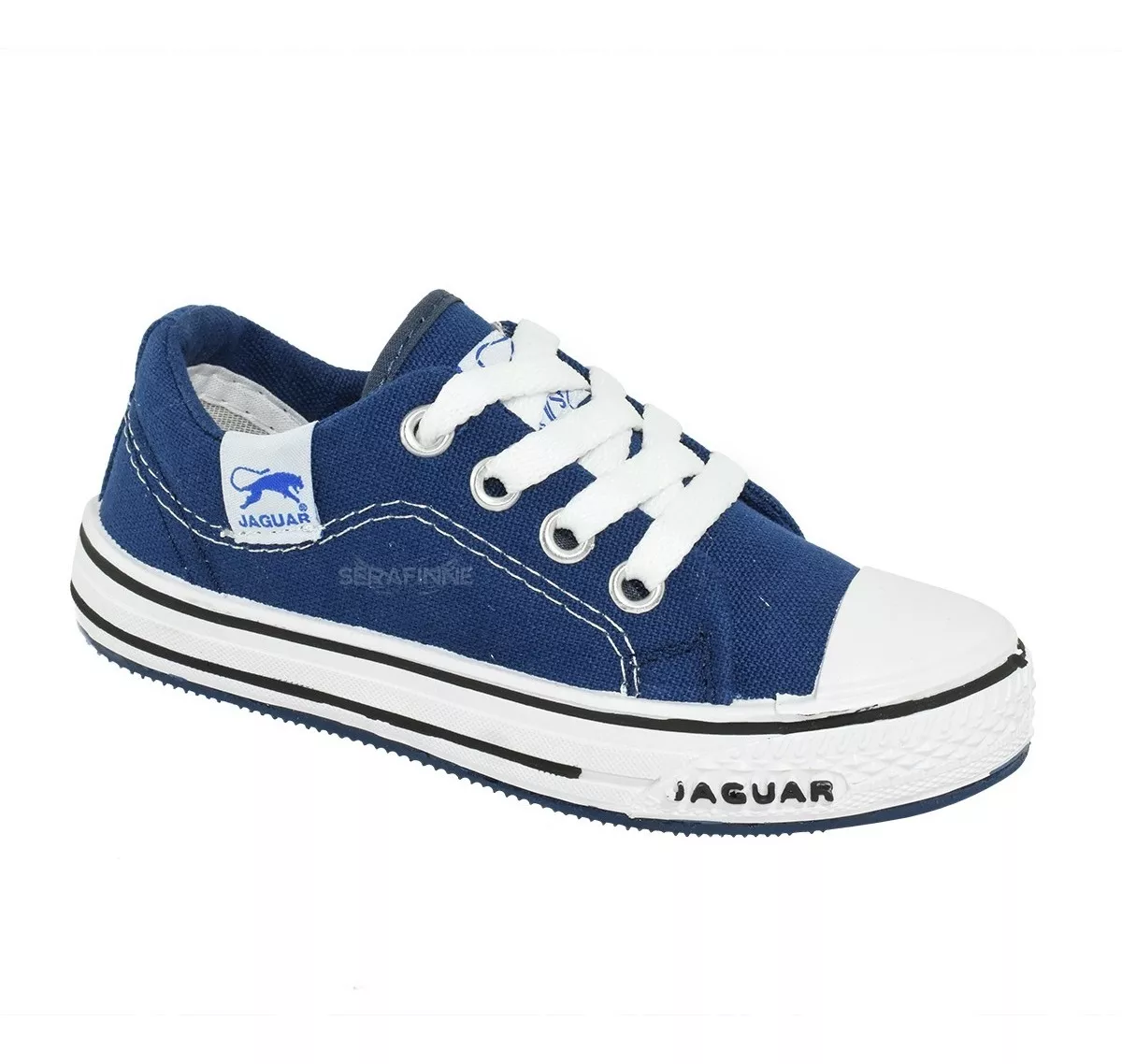 Zapatilla Jaguar Lona Niños Colegial  Urbana Con Puntera 128