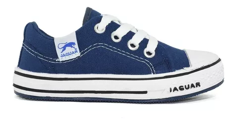 Zapatilla Jaguar Lona Niños Colegial  Urbana Con Puntera 128