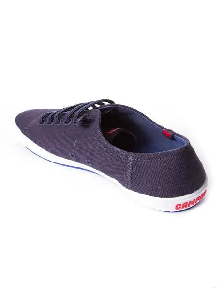 zapato camper peu rambla vulcanizado lona azul