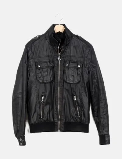 Zara Chaqueta biker negra